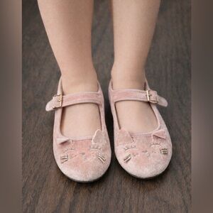 Mia Joy Girls Cat Velvet Mary Jane Dress Shoes Pink Size Toddler 13